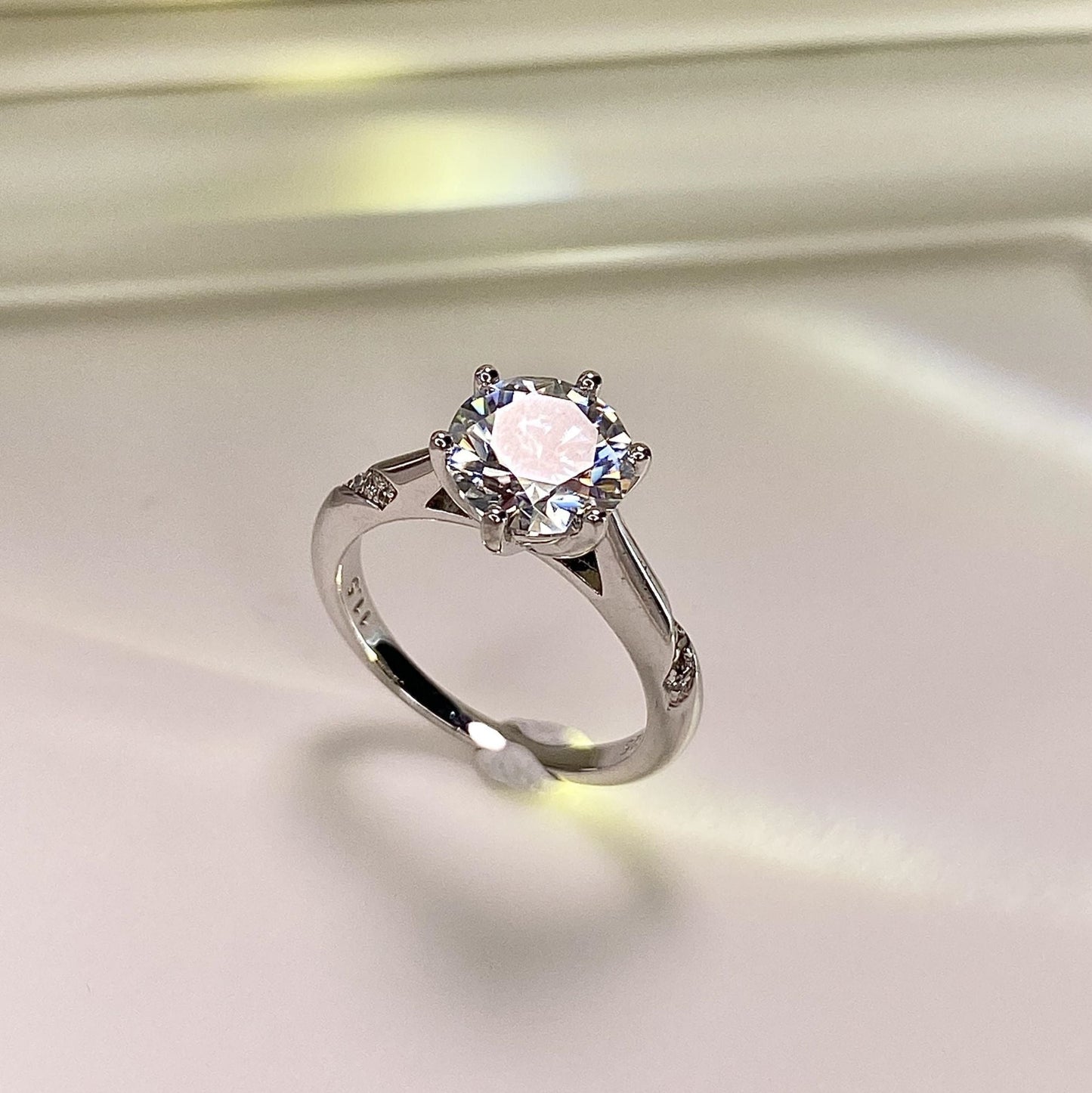 BEEUYOO 925 Sterling Silver Moissanite rings