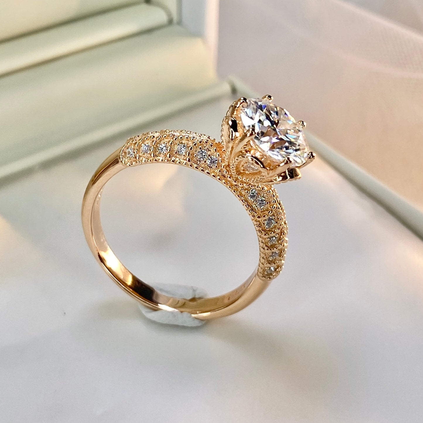 BEEUYOO 925 Sterling Silver Moissanite rings