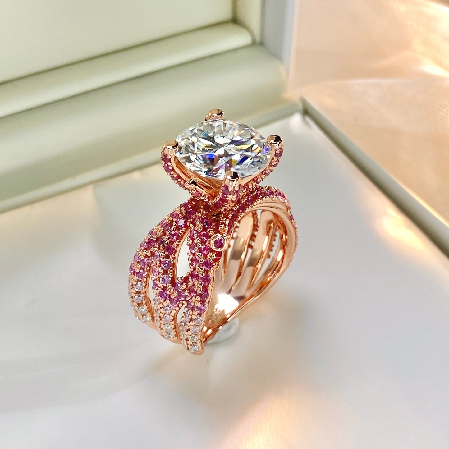 BEEUYOO 925 Sterling Silver Moissanite rings