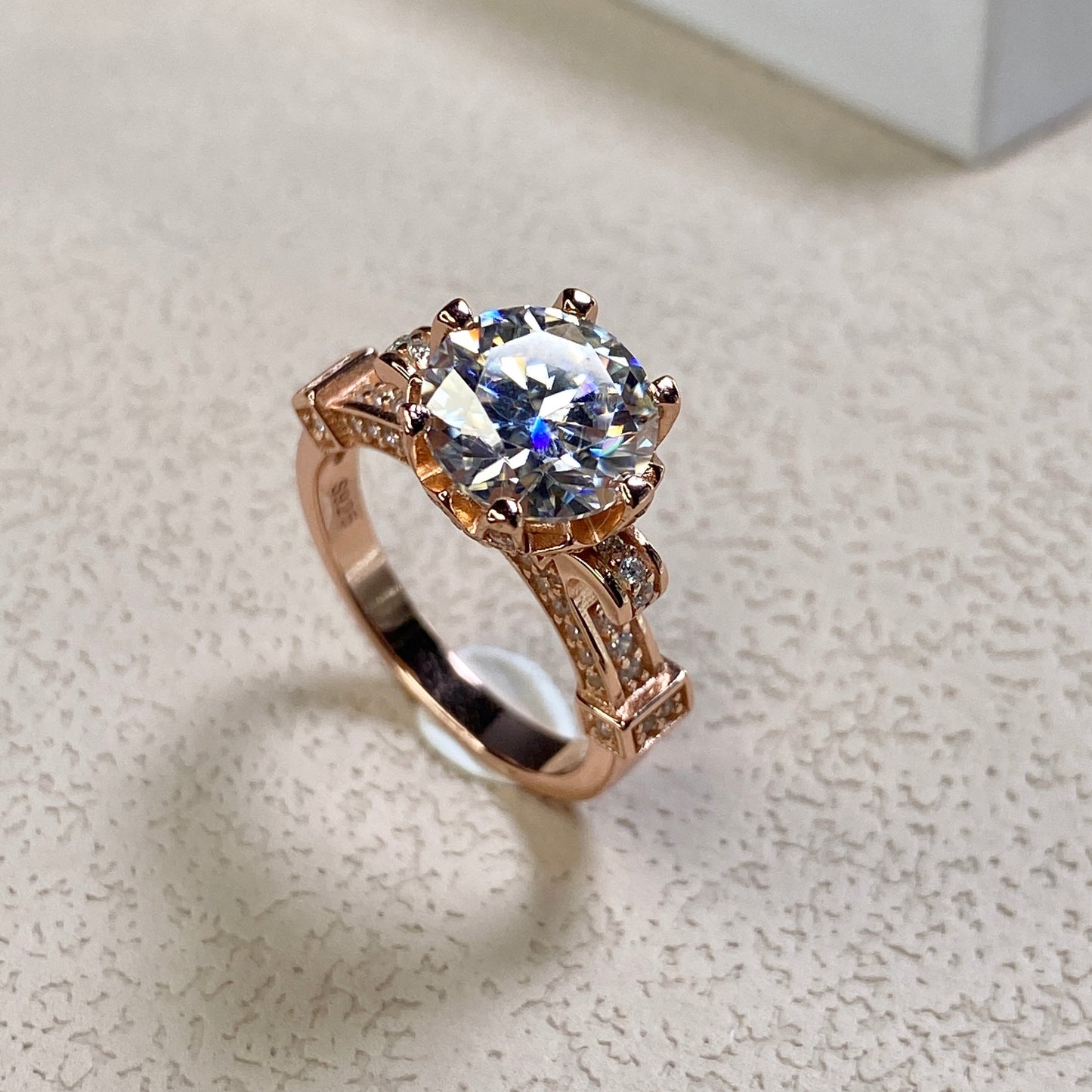 BEEUYOO 925 Sterling Silver Moissanite rings