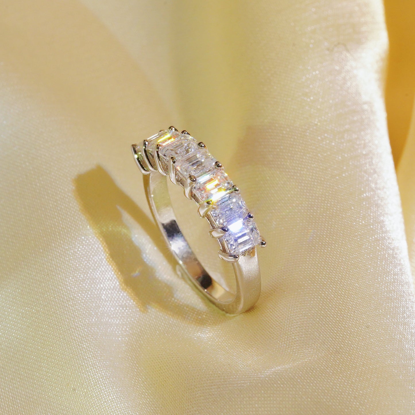 BEEUYOO 925 Sterling Silver Moissanite rings
