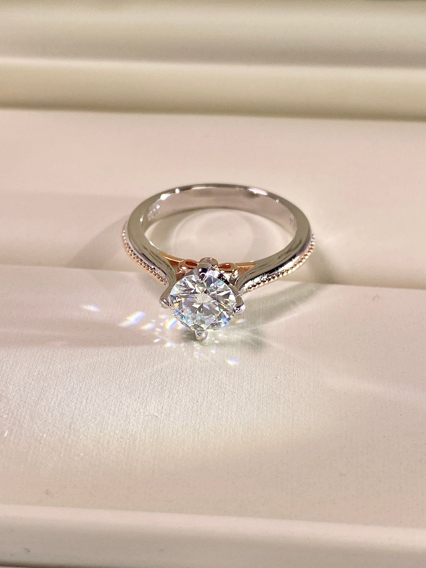 BEEUYOO 925 Sterling Silver Moissanite rings