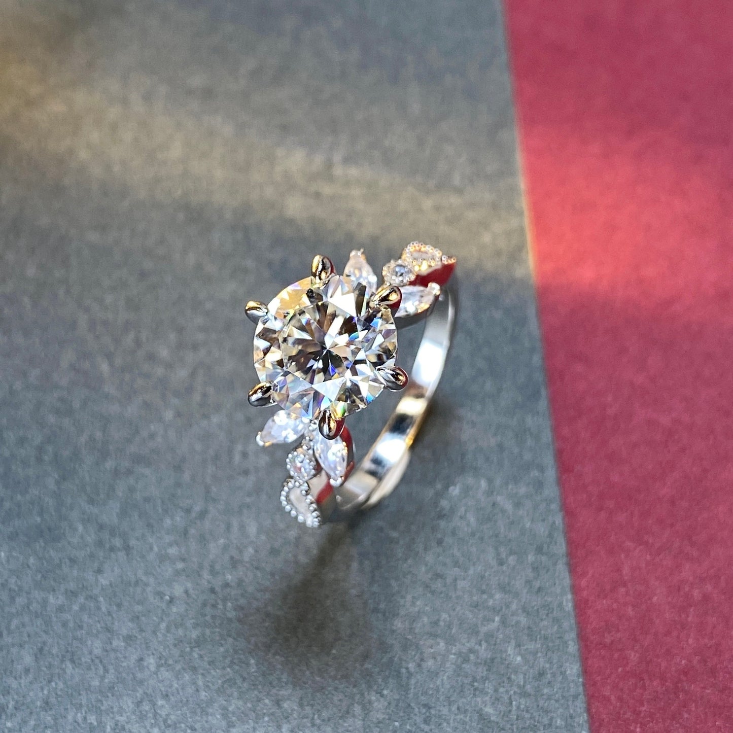 BEEUYOO 925 Sterling Silver Moissanite rings
