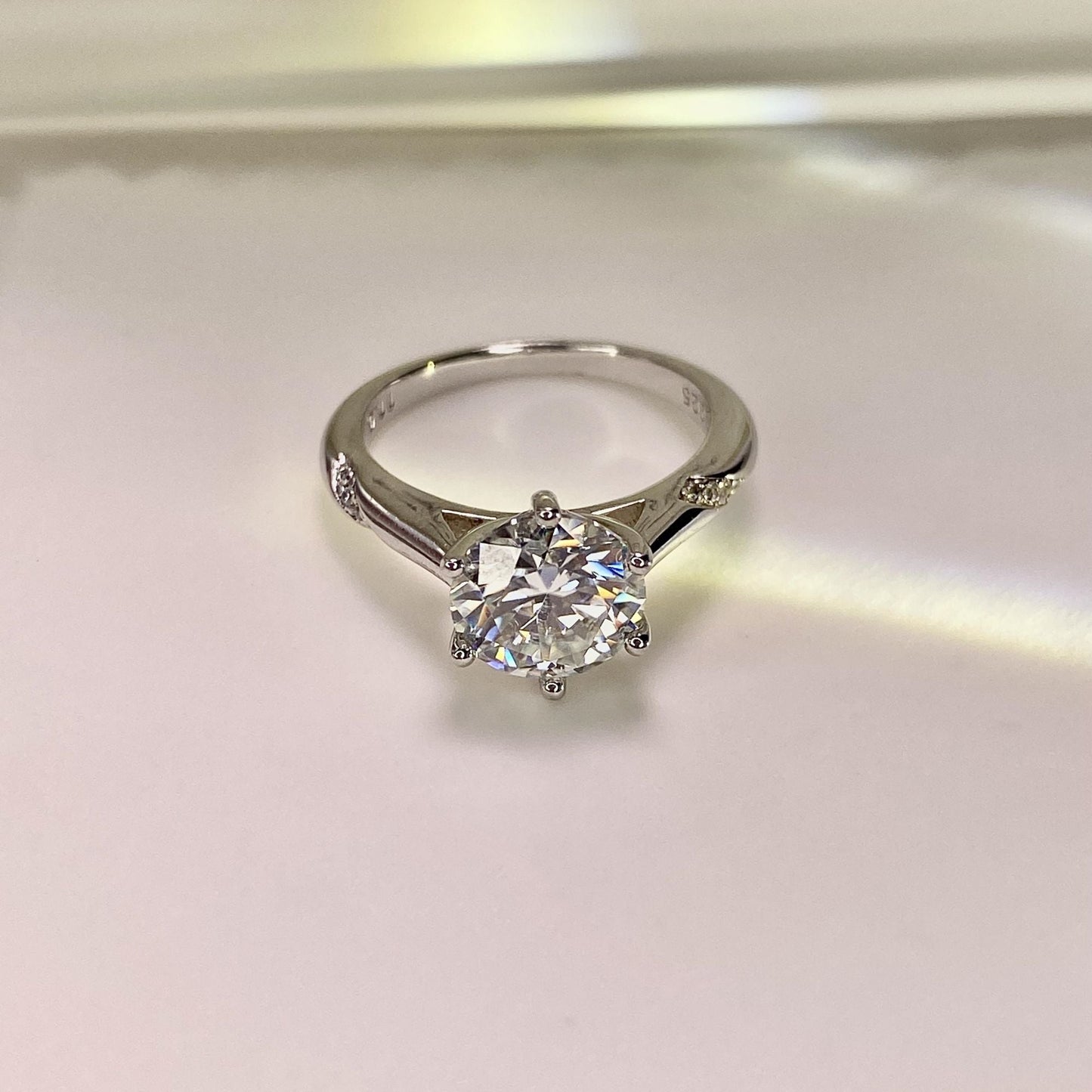BEEUYOO 925 Sterling Silver Moissanite rings