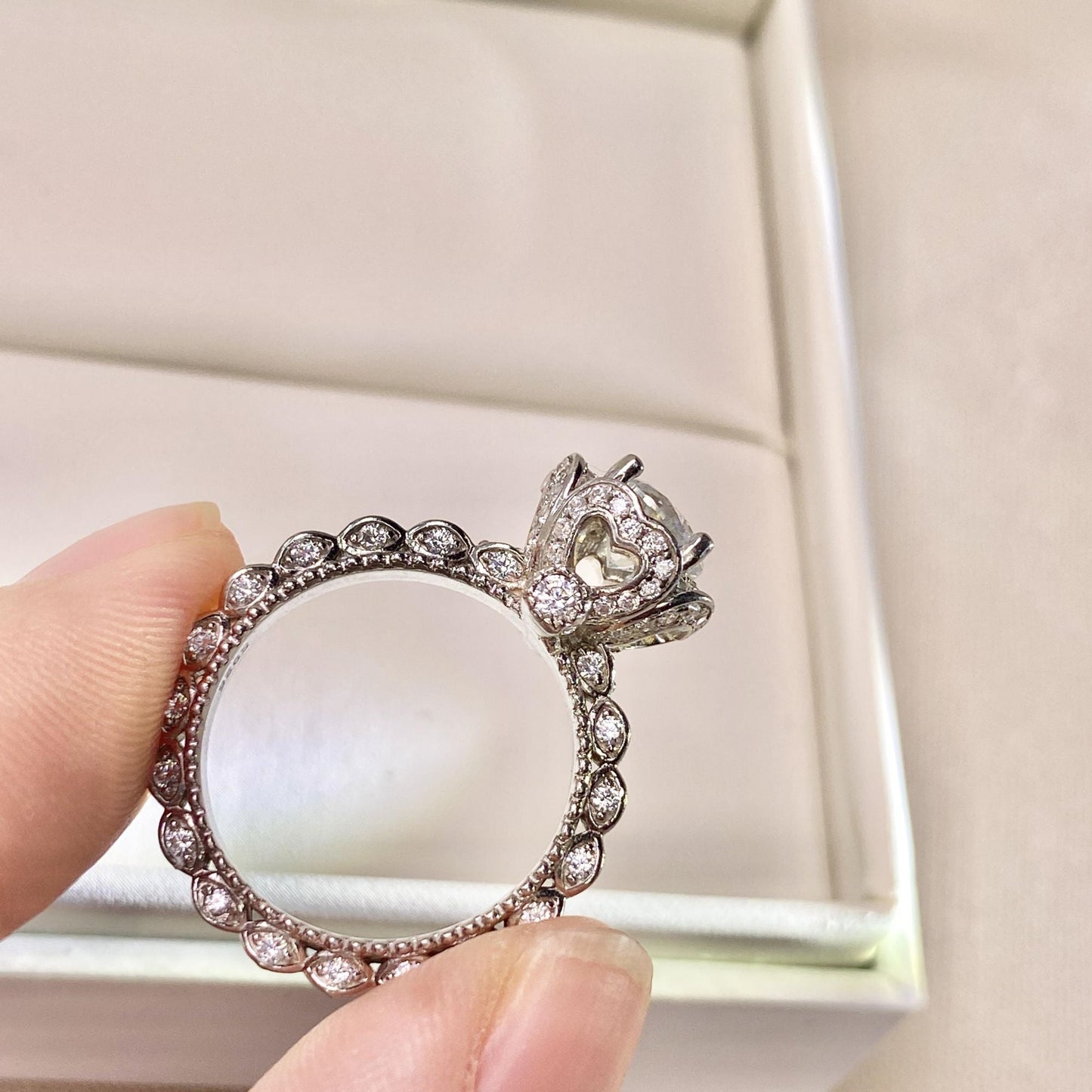 BEEUYOO(Rose Garden)925 Sterling Silver Moissanite rings