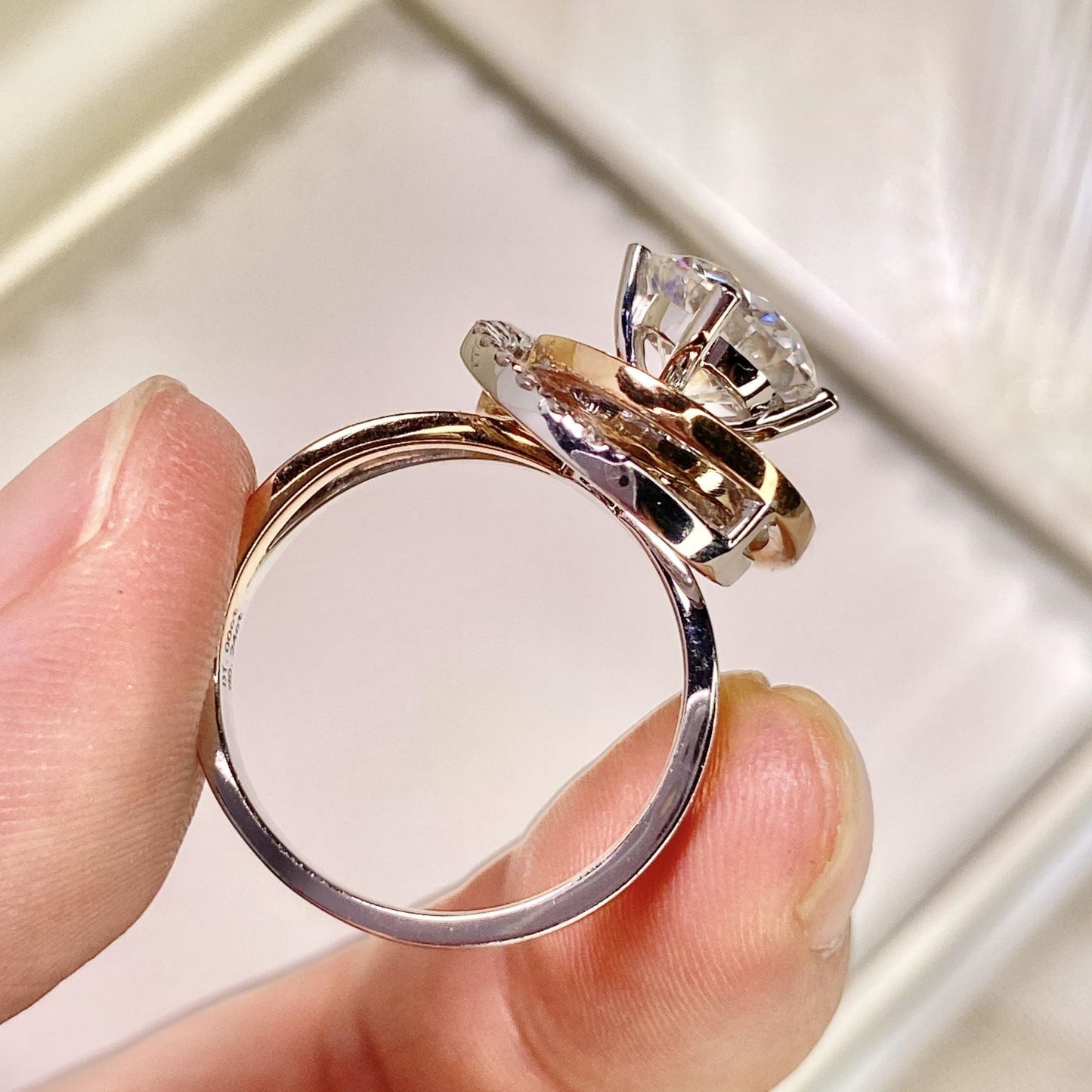 BEEUYOO 925 Sterling Silver Moissanite rings
