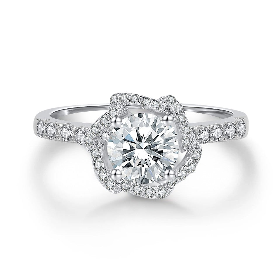 BEEUYOO 925 Sterling Silver Moissanite rings