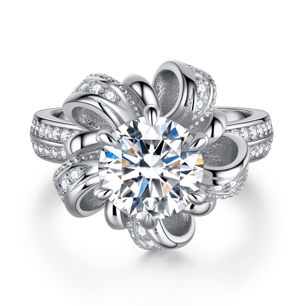 BEEUYOO 925 Sterling Silver Moissanite rings