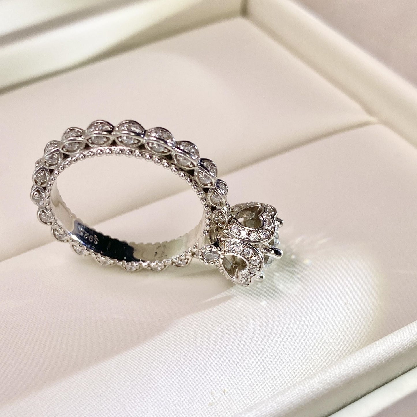 BEEUYOO(Rose Garden)925 Sterling Silver Moissanite rings