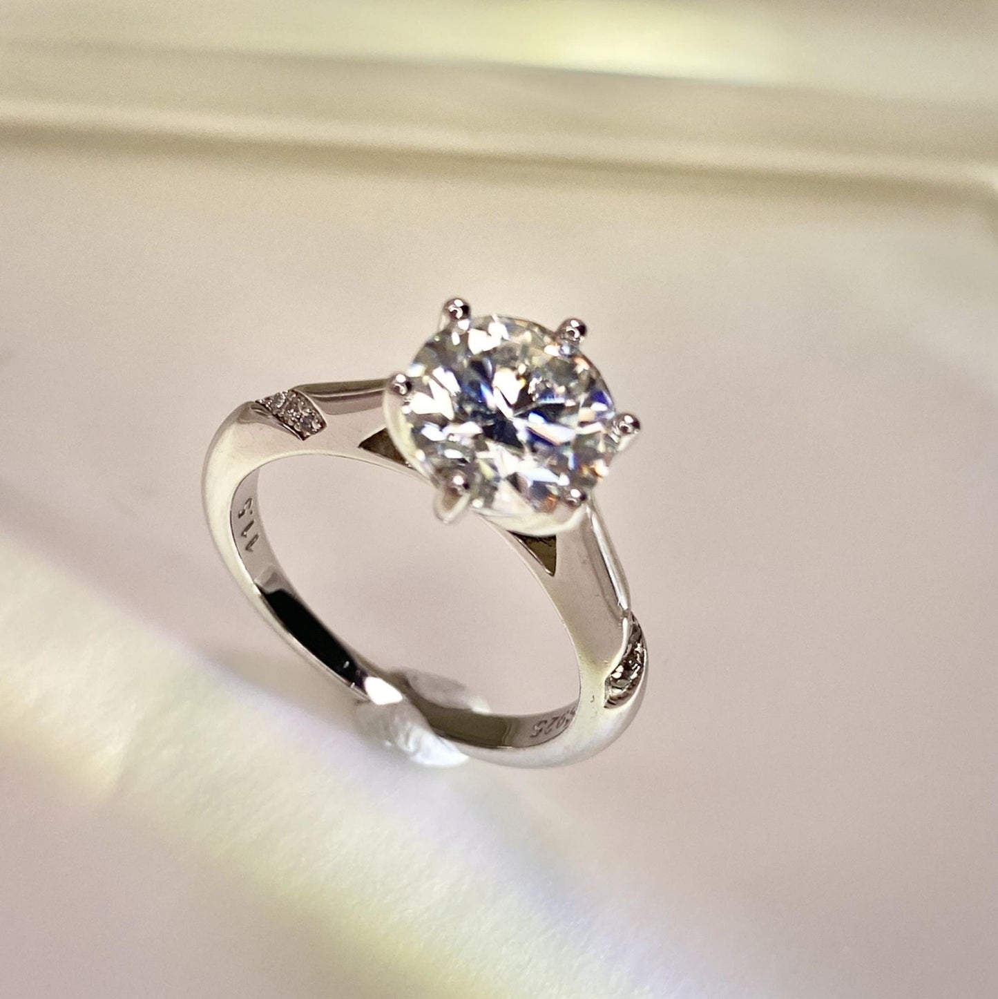 BEEUYOO 925 Sterling Silver Moissanite rings