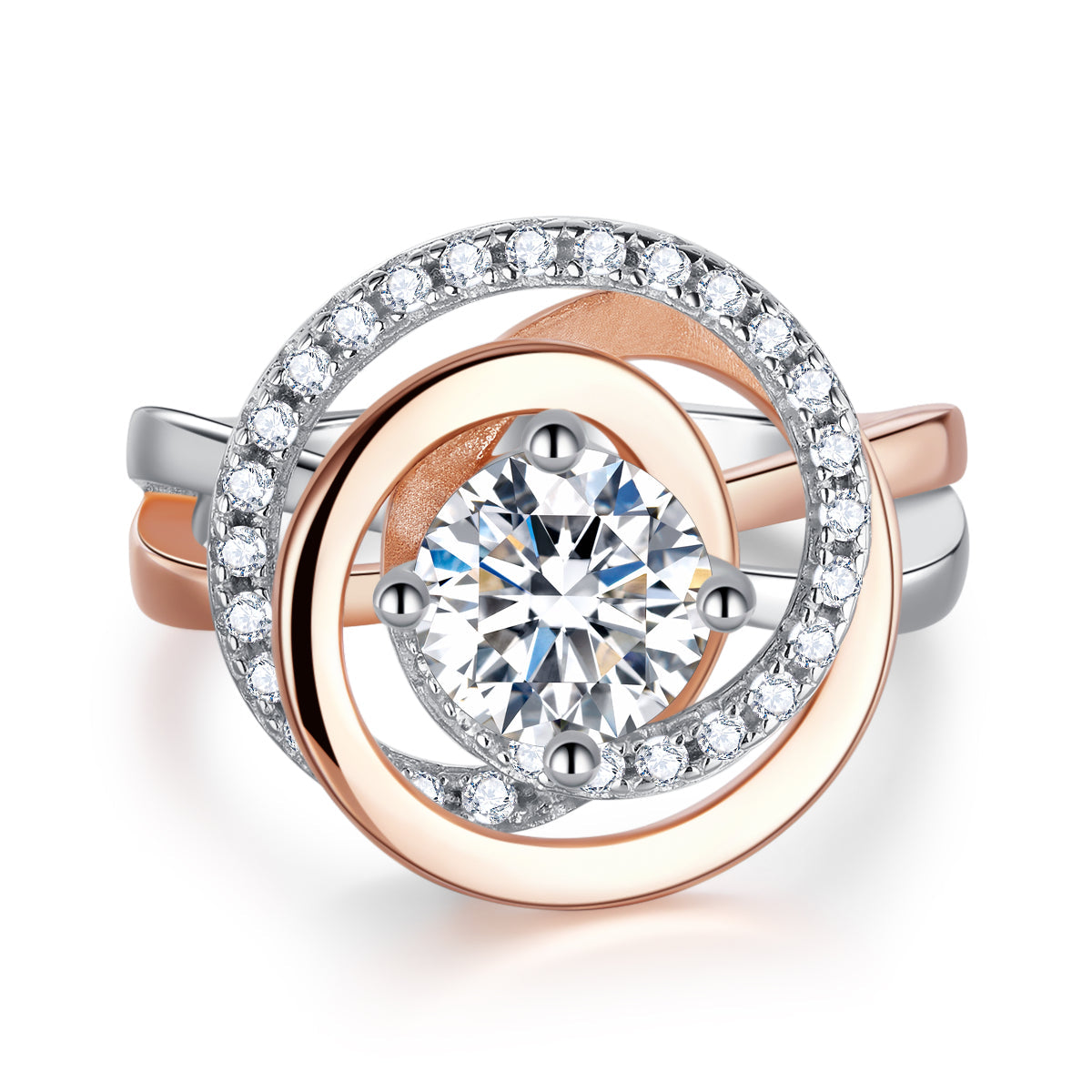 BEEUYOO 925 Sterling Silver Moissanite rings