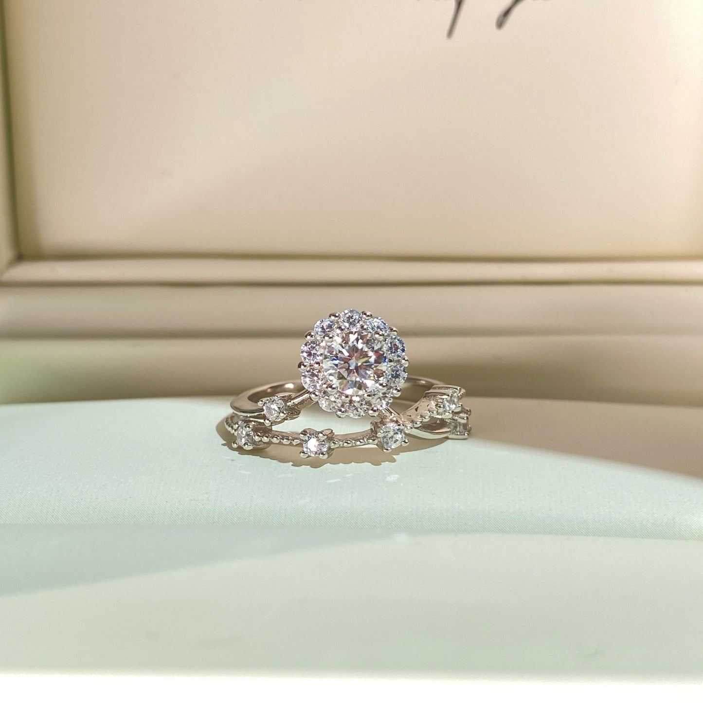 BEEUYOO 925 Sterling Silver Moissanite rings