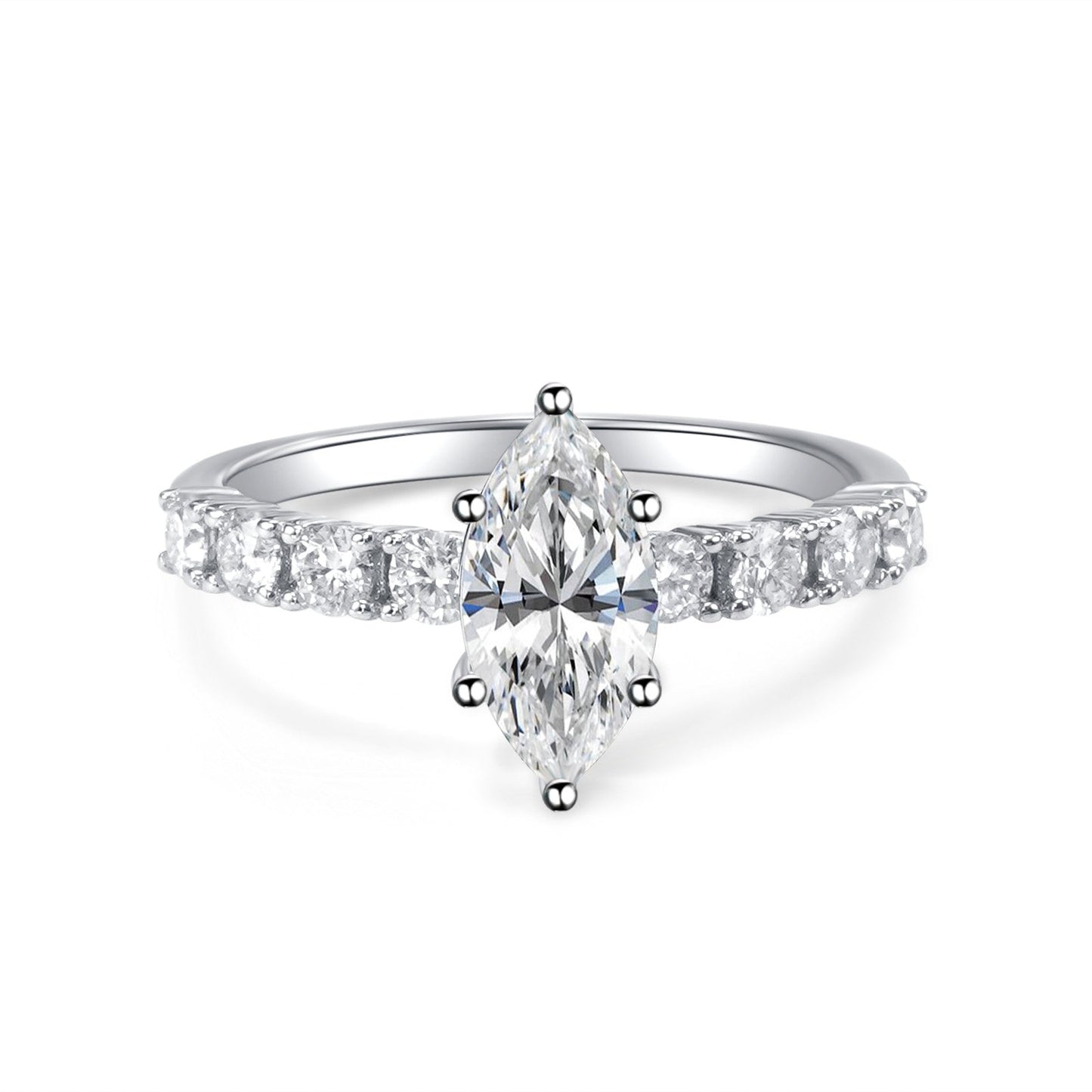 BEEUYOO 925 Sterling Silver Moissanite rings