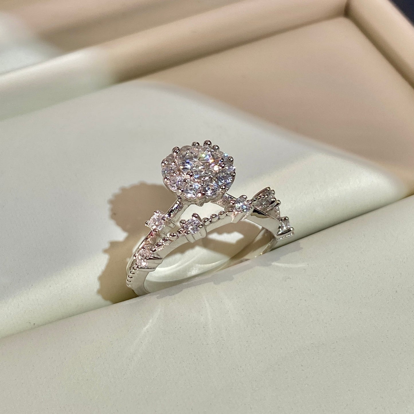 BEEUYOO 925 Sterling Silver Moissanite rings