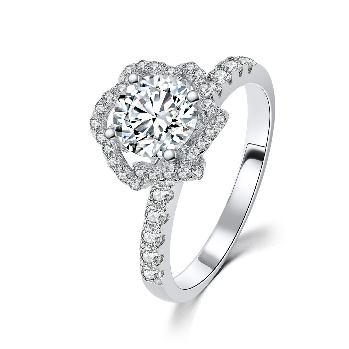 BEEUYOO 925 Sterling Silver Moissanite rings