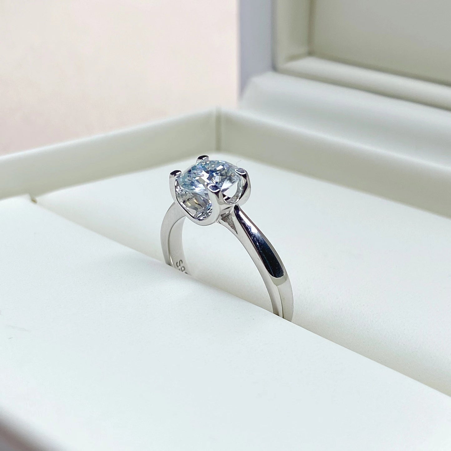 BEEUYOO 925 Sterling Silver Moissanite rings