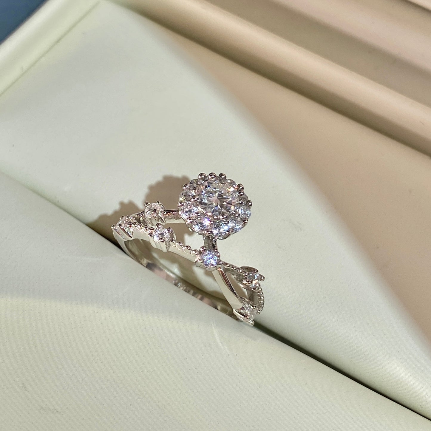 BEEUYOO 925 Sterling Silver Moissanite rings