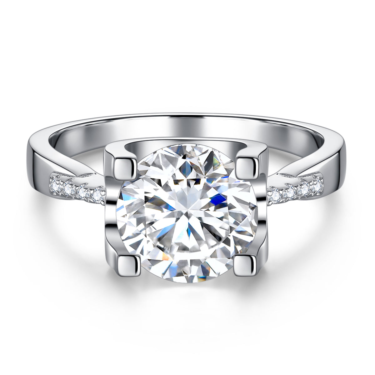 BEEUYOO  925 Sterling Silver Moissanite rings