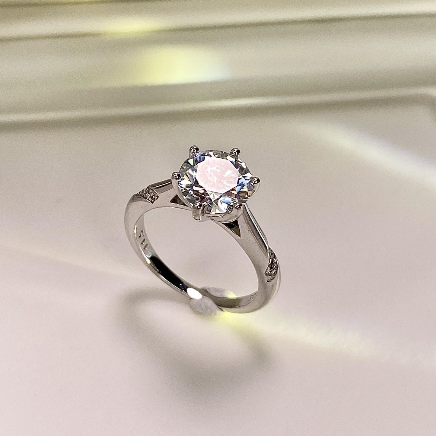 BEEUYOO  925 Sterling Silver Moissanite rings