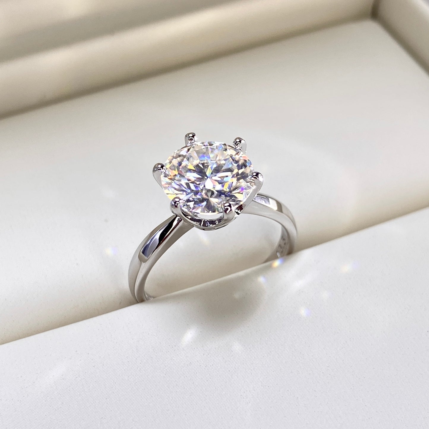 BEEUYOO  925 Sterling Silver Moissanite rings