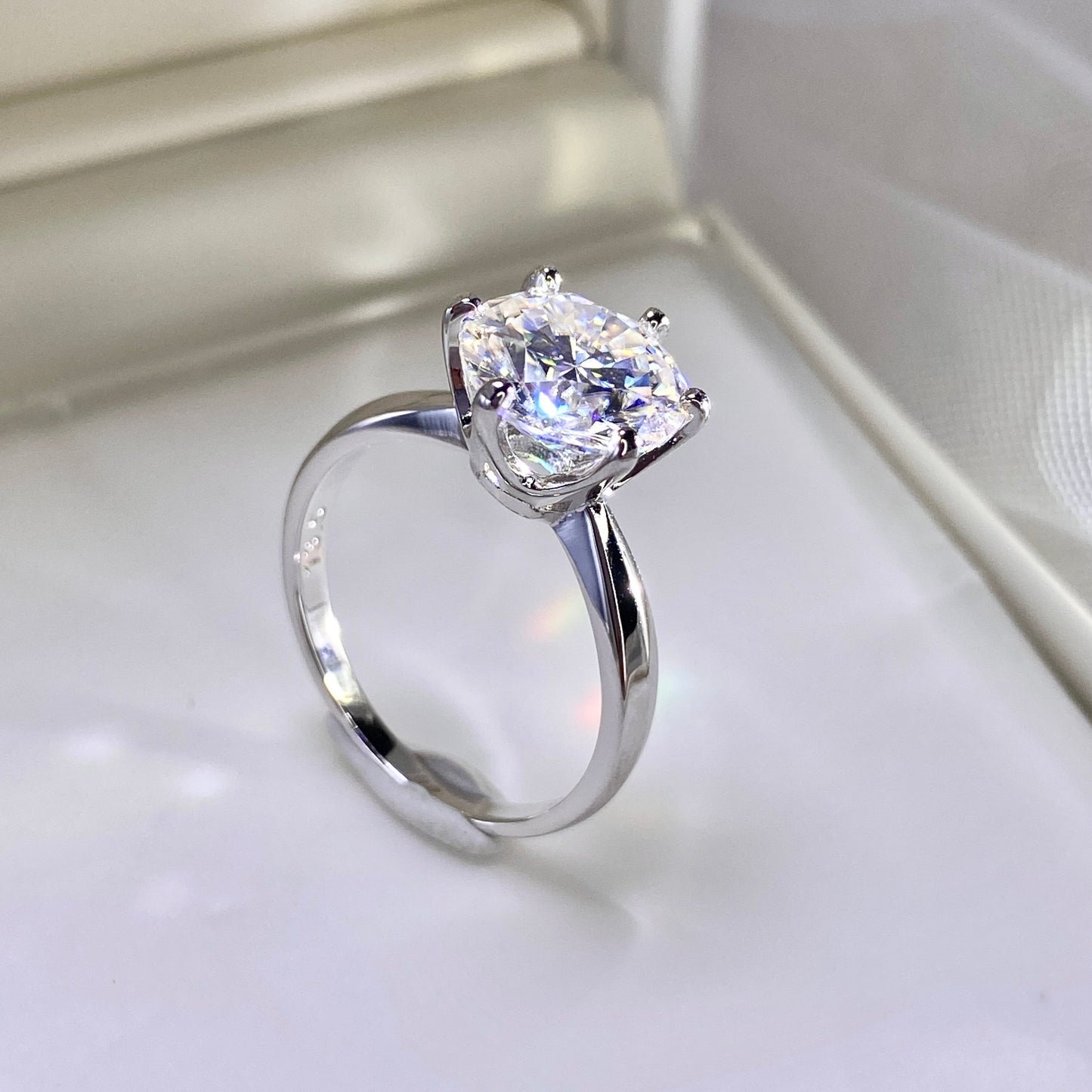 BEEUYOO  925 Sterling Silver Moissanite rings