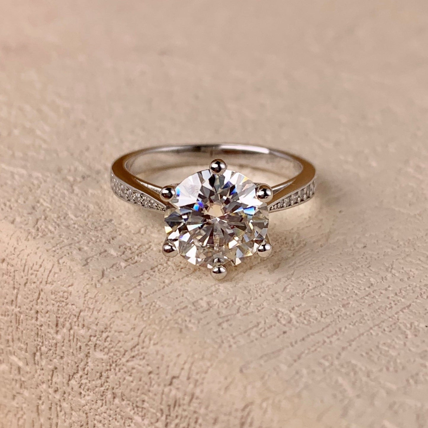 BEEUYOO  925 Sterling Silver Moissanite rings