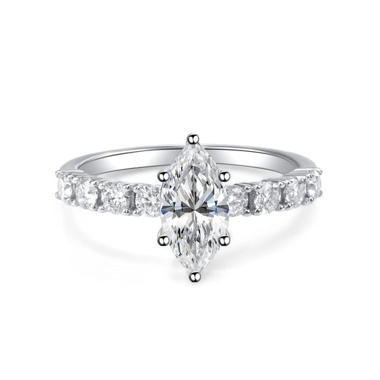 BEEUYOO  925 Sterling Silver Moissanite rings