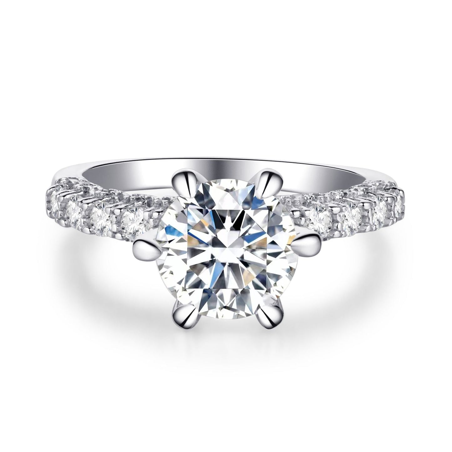 BEEUYOO  925 Sterling Silver Moissanite rings