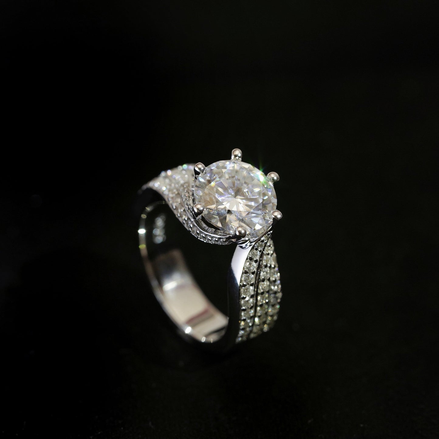 BEEUYOO  925 Sterling Silver Moissanite rings