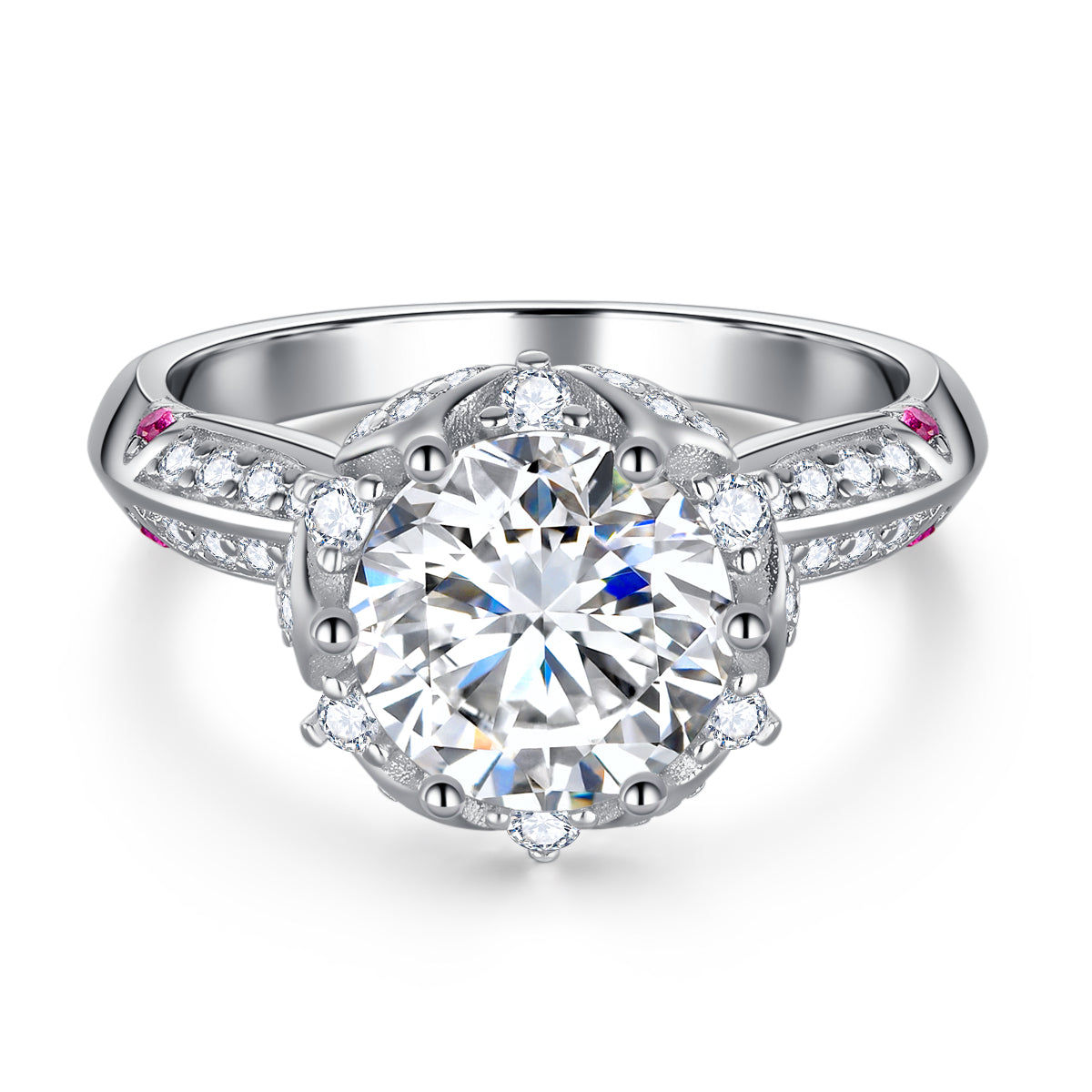 BEEUYOO  925 Sterling Silver Moissanite rings