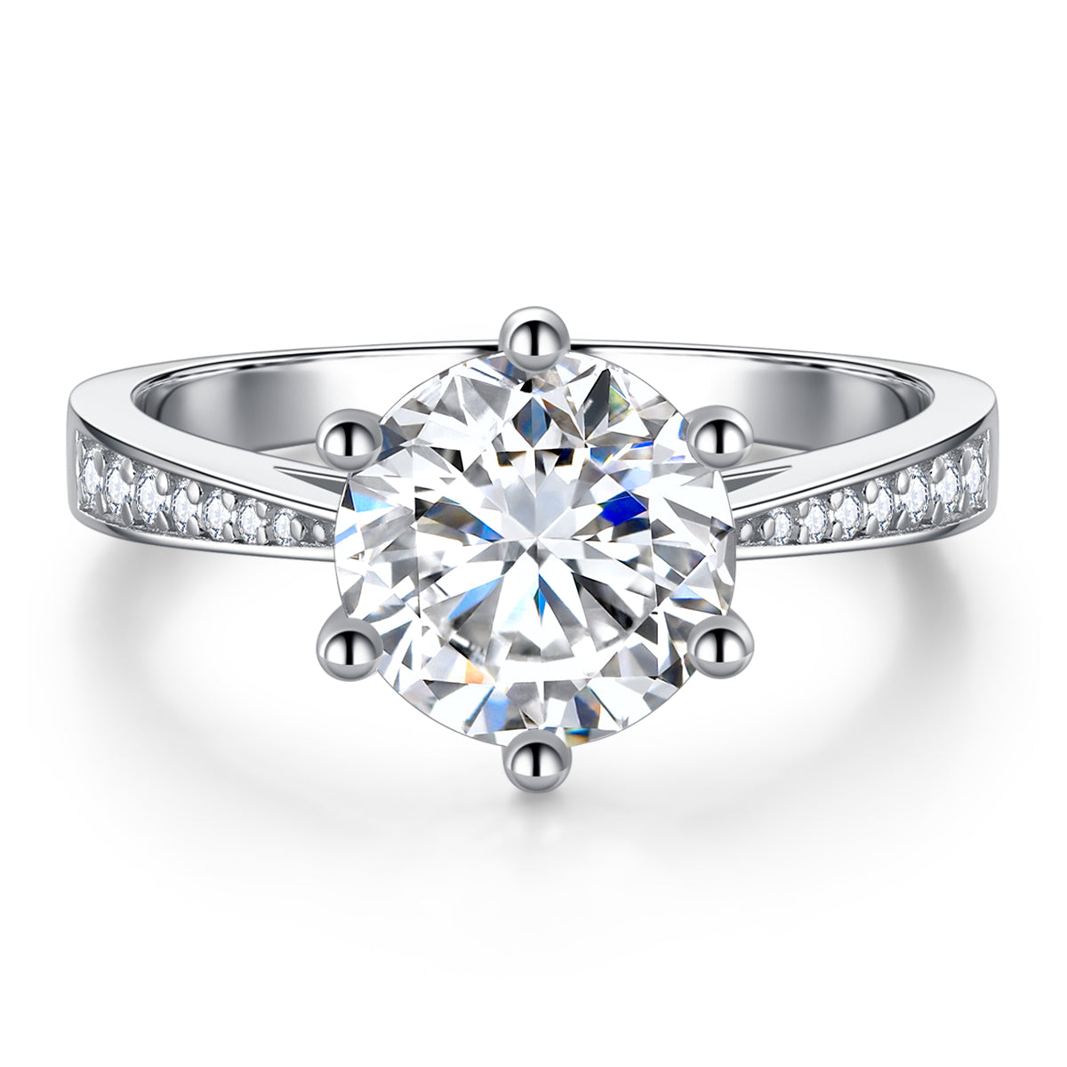 BEEUYOO  925 Sterling Silver Moissanite rings