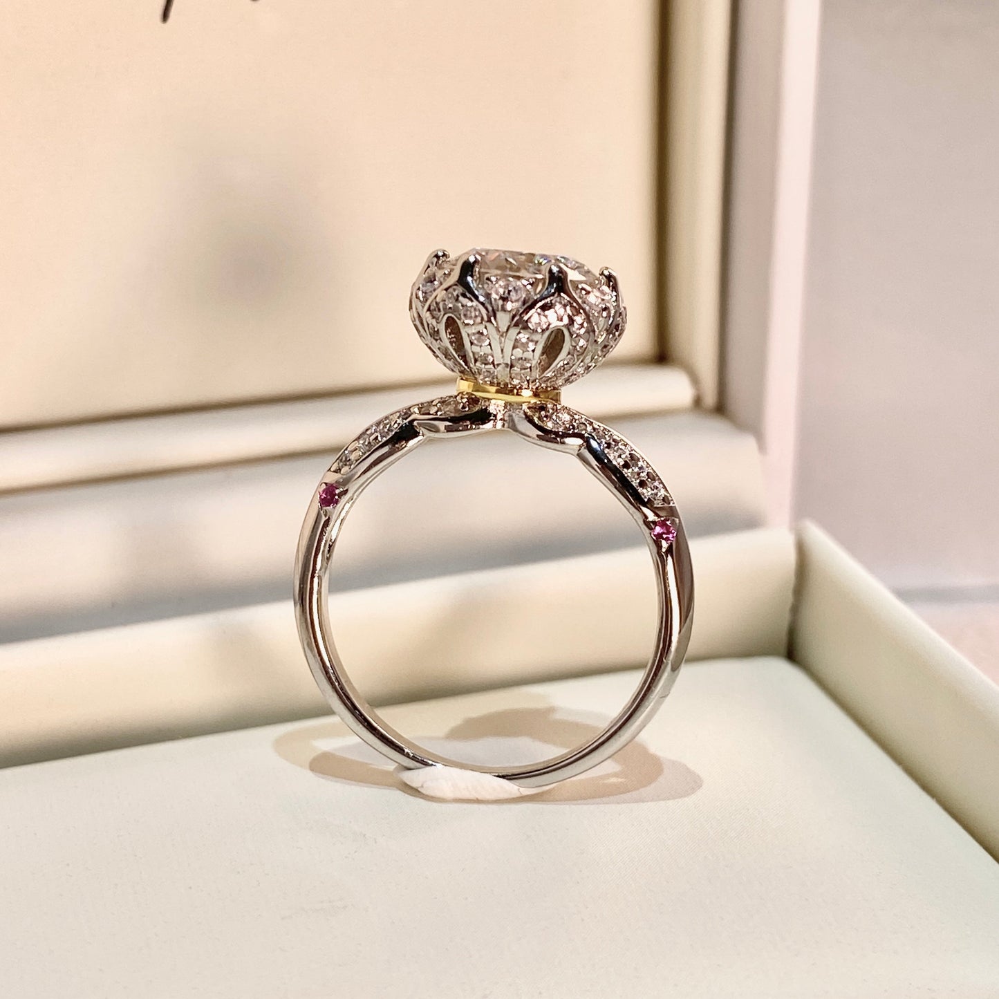 BEEUYOO  925 Sterling Silver Moissanite rings